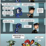 Mal dia para el power ranger azul [Comic]