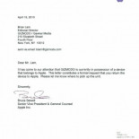 Apple envía una carta a Gizmodo pidiendo que le devuelvan su "Iphone Secreto" [EN]