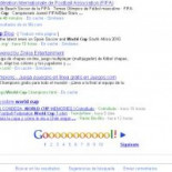Google celebra un gol si buscas "world cup" o "mundial"