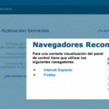 Telefónica no admite más que Explorer y Firefox en su recién estrenada web