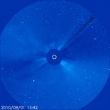 Una eyección de masa coronal (CME)  se dirige directamente hacia la Tierra