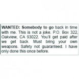 El misterio del anuncio que ofrecía un viaje en el tiempo