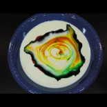 Alucinante efecto con leche, colorante alimentario y lavavajillas