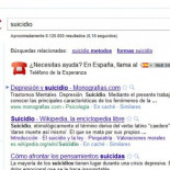 Si buscas “suicidio” en Google te dan el Teléfono de la Esperanza