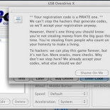 Mensaje que muestra una aplicación cuando se le proporciona un número de serie pirata. [ENG]
