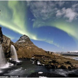 Imágenes de la aurora boreal obtenidas una noche de luna llena
