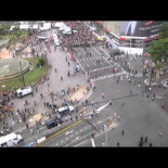 El desalojo de la Plaça Catalunya desde un balcon