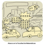Atasco en la Facultad de Matemáticas (Humor gráfico)