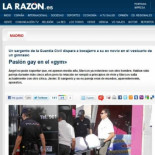 La Razón: "Pasión gay en el «gym»"