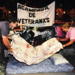 La policía desaloja la acampada de jubilados