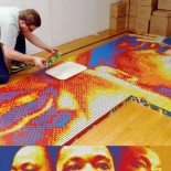 Impresionante megamosaico de Martin Luther King hecho con cubos de Rubik