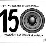 Viñeta gráfica sobre el 15O de JRMora
