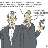 El rey Juan Carlos consuela a Urdangarín [viñeta]