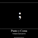 El punto y coma ";" sirve para algo más que para guiñar un ojo