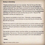Banksy sobre la publicidad