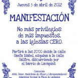 Madrid prohibe una manifestación atea en Jueves Santo