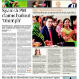 Portada del Guardian: Rajoy vende el rescate como un "triunfo"