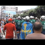 Emotivo recibimiento de la "Marcha negra" en Pola de Lena