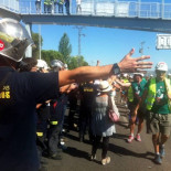 Los bomberos de Madrid se vuelcan con la Marcha Negra