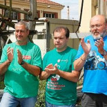 El futbolista David Villa, con los mineros