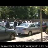 Persiguiendo a Felip Puig. Protesta contra los incendios en Catalunya