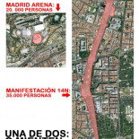 Madrid Arena vs Manifestación 14N en Madrid