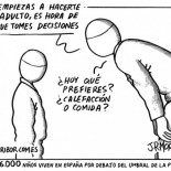 ¿Calefacción o comida? (Viñeta de Mora)