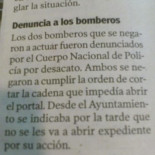 Los dos bomberos que se negaron a actuar en A Coruña fueron denunciados por el Cuerpo Nacional de Policía por desacato