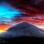 Puesta de Sol después de la tormenta en el Teide