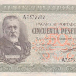 Escritores en billetes de las antiguas pesetas
