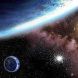 Dos mundos con agua alrededor del mismo sol