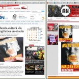 La Razón usa una campaña del partido nazi Alianza Nacional en un artículo sobre la inmersión lingüistica en Cataluña