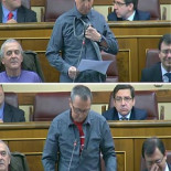 Joan Baldoví se desviste ante Rajoy: "Así nos están dejando"