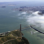 Despega avión impulsado por el Sol en intento de cruzar EE.UU