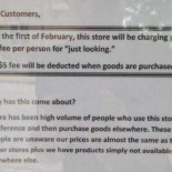 Cinco dólares “sólo por mirar”… y 20 por probarse