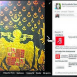 El alcalde de Lanjarón  cuelga en las redes sociales una foto del escudo franquista