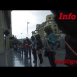 Un chorizo de 180 metros une Caja Navarra y el Parlamento de Navarra