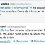 Aznarismo con el brazo el alto en Telemadrid