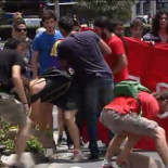 Batalla campal en Alicante en la inauguración del AVE