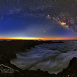 Vía Láctea desde la caldera de Taburiente, La Palma