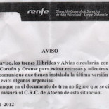 El sistema que permite el frenado automático del Alvia tiene fallos