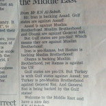 Oriente Próximo explicado en una excelente carta al editor [ENG]