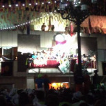 Una bandera franquista colgó del balcón consistorial de Moraleja de Enmedio en las fiestas