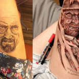 Una chica que se aburre en clase y hace dibujos en sus muslos se convierte en un viral de Internet