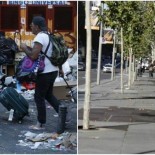 Huelga de limpieza: La Milla de Oro reluce en plena huelga de basura