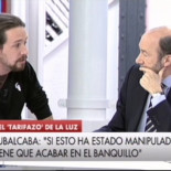 Rubalcaba y Pablo Iglesias discuten por el modelo eléctrico en España
