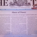 El gobierno preocupado por las críticas de la prensa extranjera a su ley del aborto