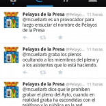 "Graba ha escondidas con el teléfono". Ayuntamiento del PP acosa a ciudadano públicamente en twitter por grabar el pleno
