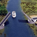 Construyen al revés puente en río de zona sur de Chile