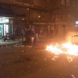 Cargas policiales y numerosos desperfectos en el mobiliario urbano durante una manifestación en Burgos